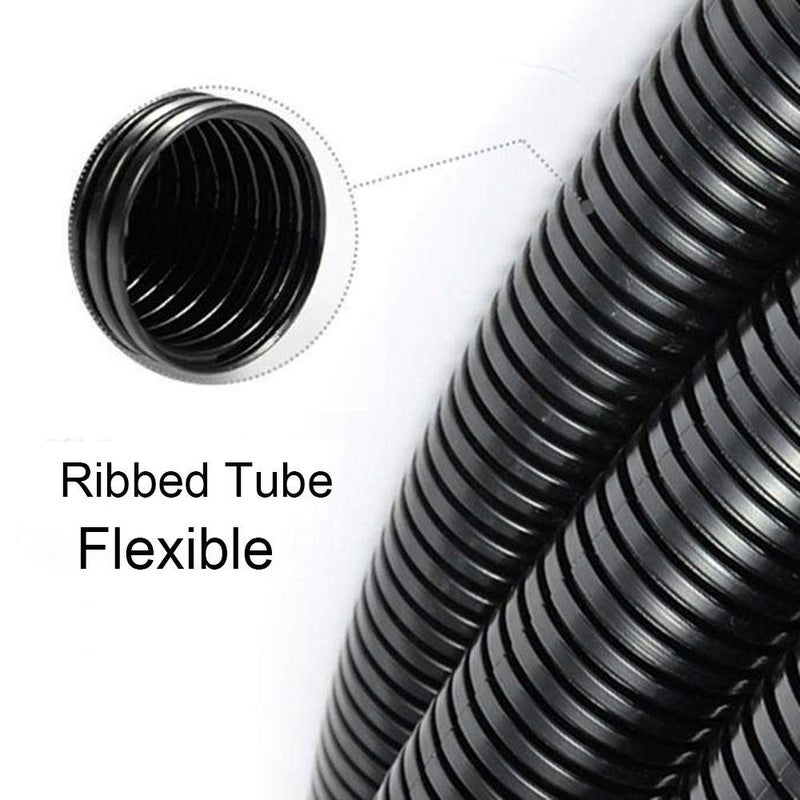 ZhiYo 50 FT 1/2â€ Wire Loom Split Tubing Auto Wire Conduit Flexible Cover Plastic Cover for Electrical Wires & Cables High Temperature (-40F to 257F) - Image 3